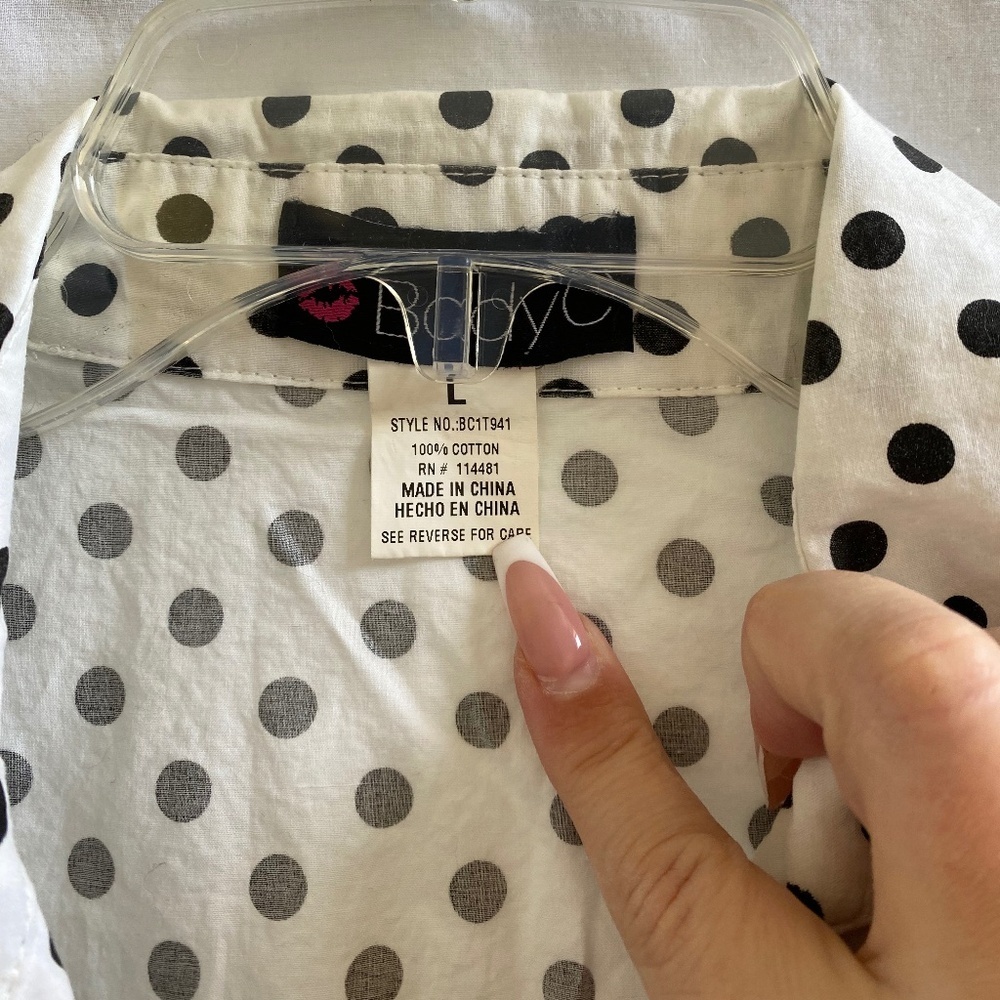 Button-down Polka-Dot Top Size: Large - image 4